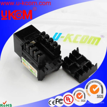 Plástico de alta calidad rj45 Cat6 utp keystone jack